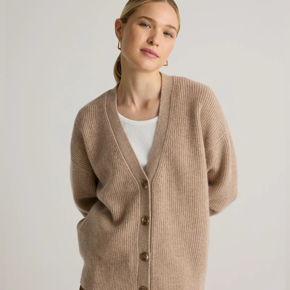 Quince Mongolian Cashmere Fisherman Cardigan